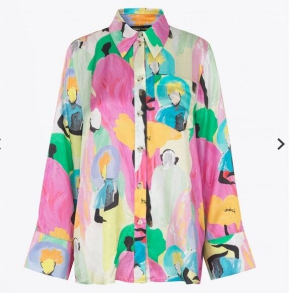 STINE GOYA Multicolor Abstract Print Shirt - Picture 1 of 8